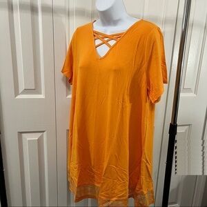 Jessica London Orange Tunic Top